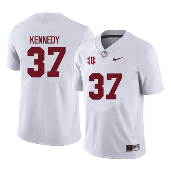 Men's Alabama Crimson Tide #37 Demouy Kennedy Limited Nike White College Game Football Jersey