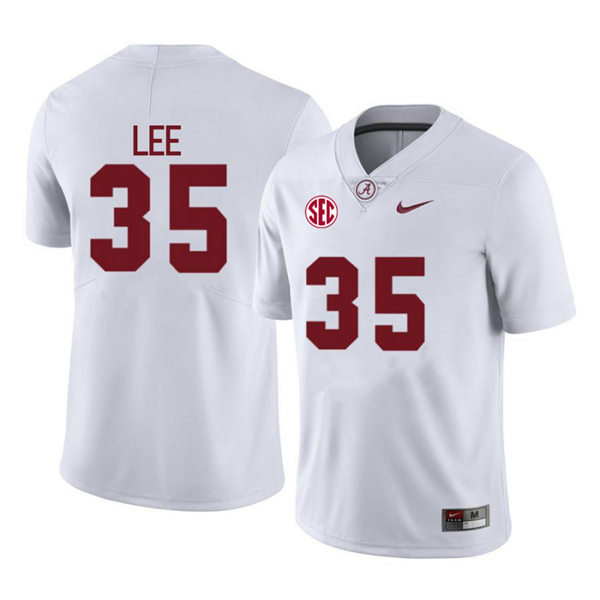 Men's Alabama Crimson Tide #35 Shane Lee Nike White College Game Football Jersey