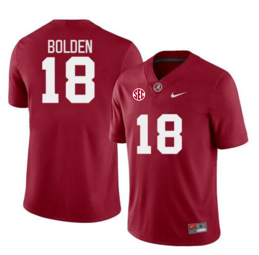 Men's Alabama Crimson Tide #18 Slade Bolden Nike Crimson College Game Football Jersey