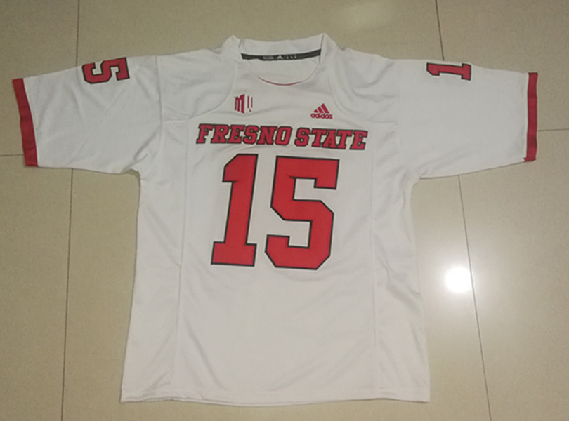 Men's Fresno State Bulldogs #15 Davante Adams Adidas 2020 White College Football Jersey