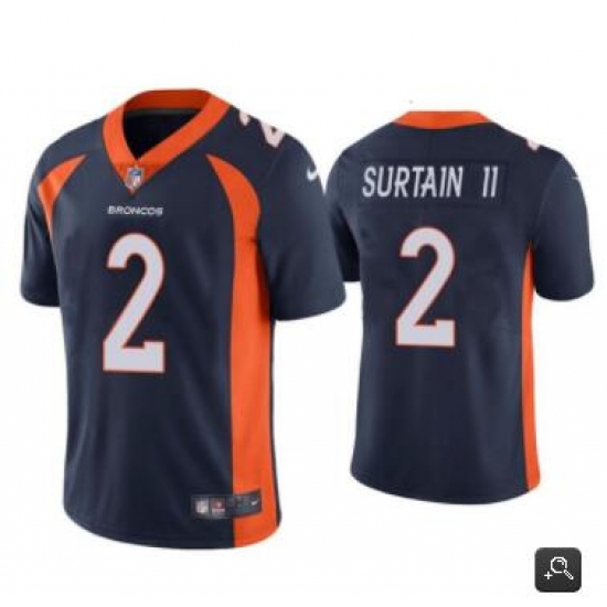 Women's Denver Broncos #2 Patrick Surtain II Nike Navy Limited Player Jersey