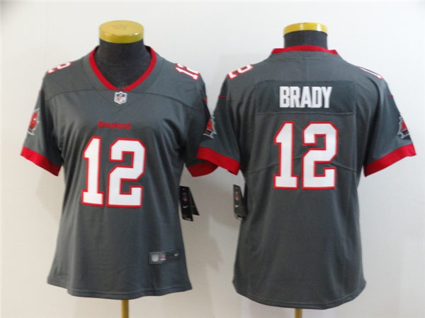 Women's Tampa Bay Buccaneers #12 Tom Brady Nike Pewter Jersey