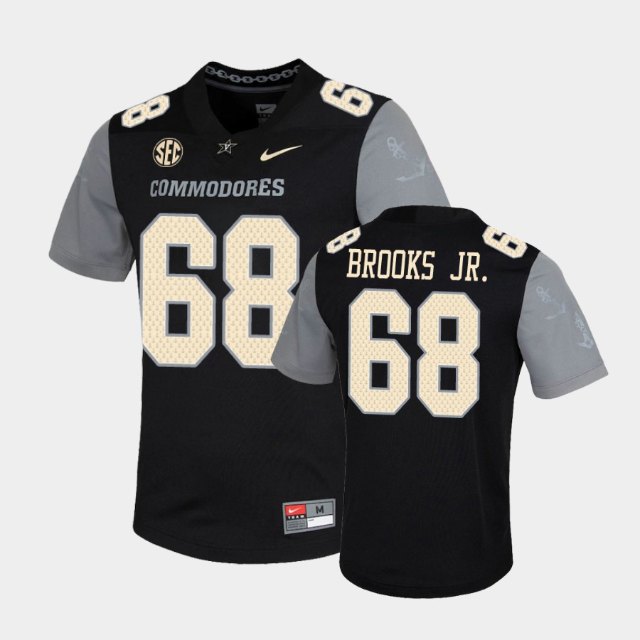 Men's Vanderbilt Commodores #68 Jason Brooks Jr. Nike 2020 Black Untouchable College Game Football Jersey