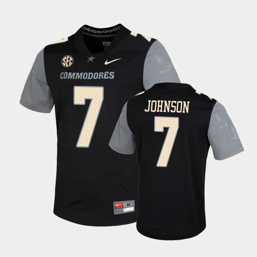 Mne's Vanderbilt Commodores #7 Cam Johnson Nike 2020 Black Untouchable College Game Football Jersey