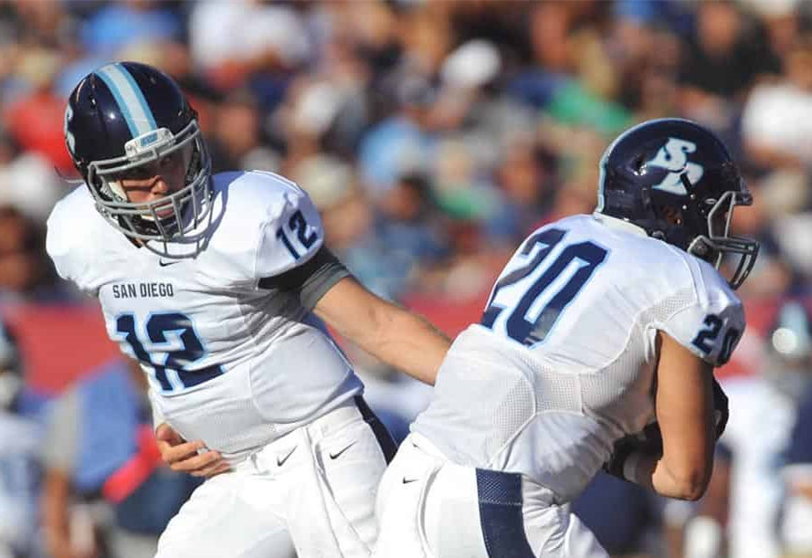 Men's San Diego Toreros Custom Nike White College Football Game Jersey