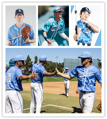 Mens San Diego Torero Custom Kris Bryant Jake Miller Cody Jefferis Shane McGuir 2020 Royal Nike Baseball Jersey