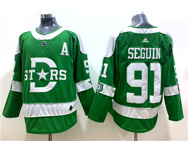Youth Dallas Stars #91 Tyler Seguin Adidas Green 2019-20 Winter Classic Jersey