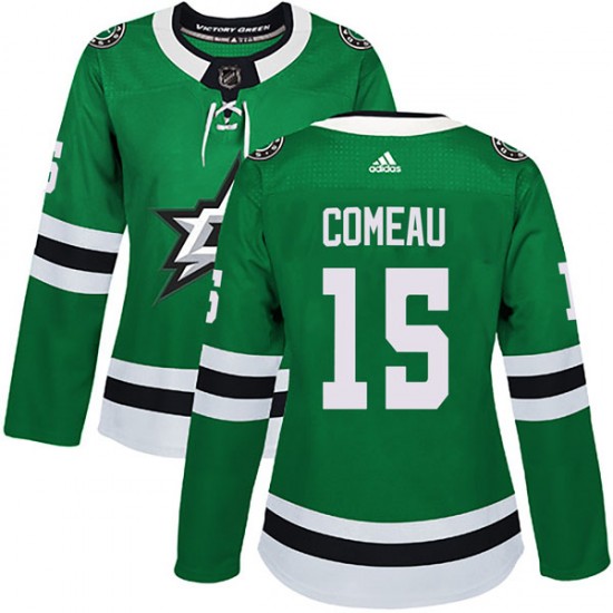 Women's Dallas Stars #15 Blake Comeau Adidas Green Home Jersey