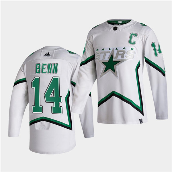 Women's Dallas Stars #14 Jamie Benn Adidas 2021 Reverse Retro Jersey