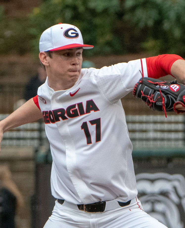 Men's Georgia Bulldogs #17 Emerson Hancock Nike 2020 White College Baseball Game Jersey