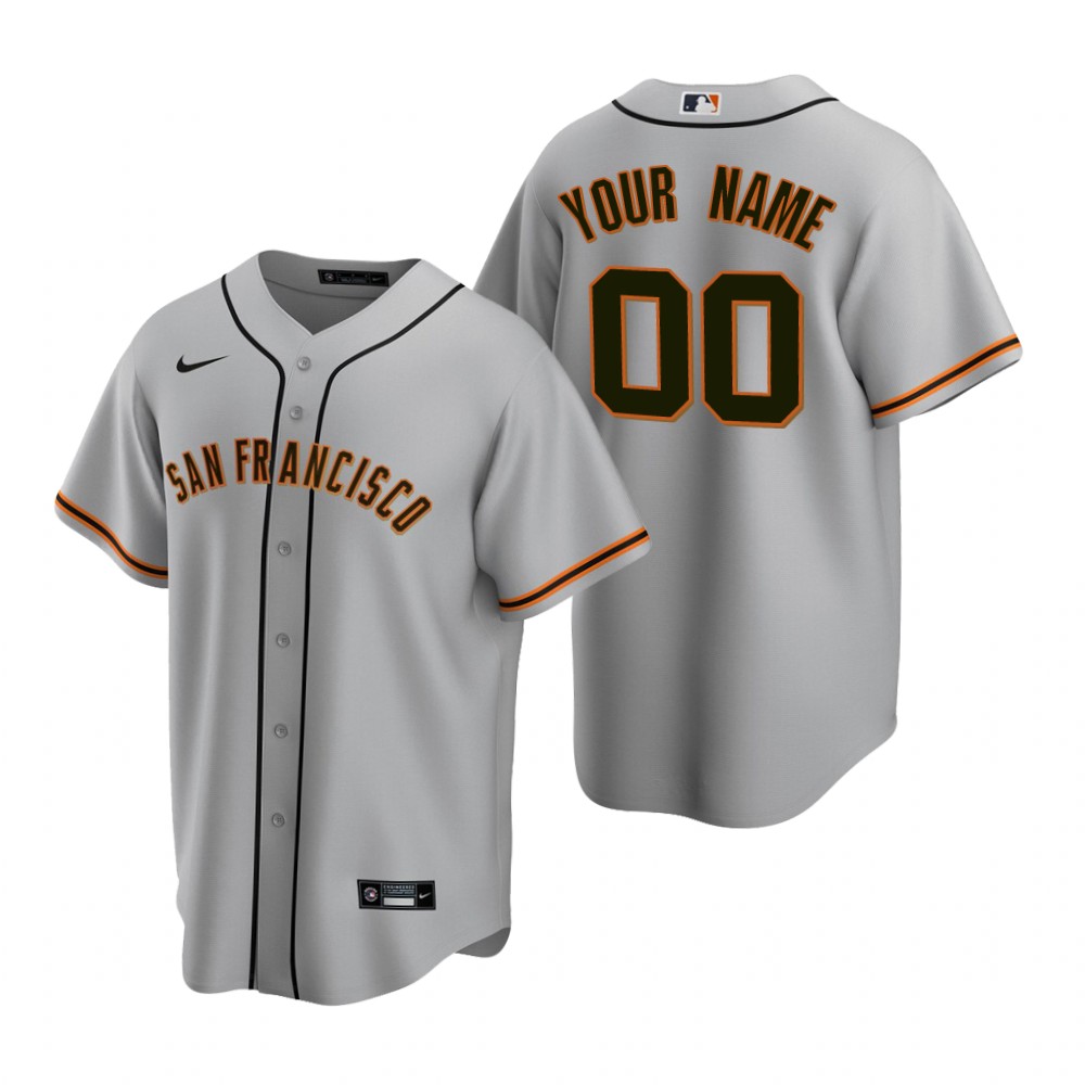 Youth San Francisco Giants Custom Nike Gray Cool Base Jersey