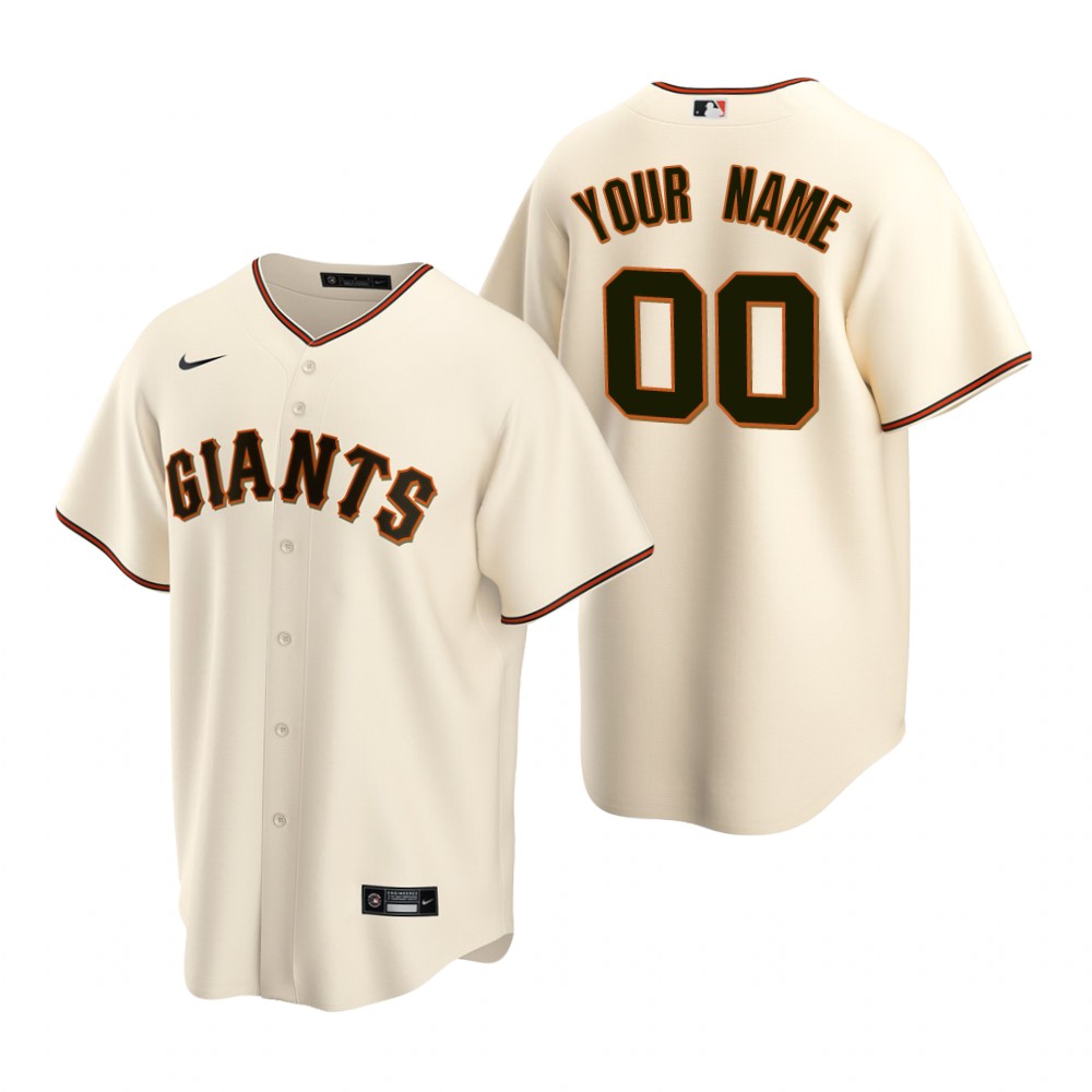 Men's San Francisco Giants Custom Nike Cream Cool Base Jersey