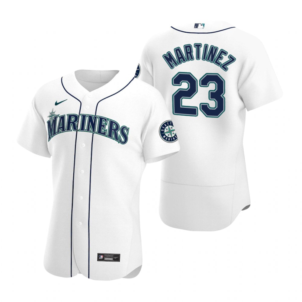 Men's Seattle Mariners Retired Player #23 Tino Martinez Stitched Nike White FlexBase Jersey