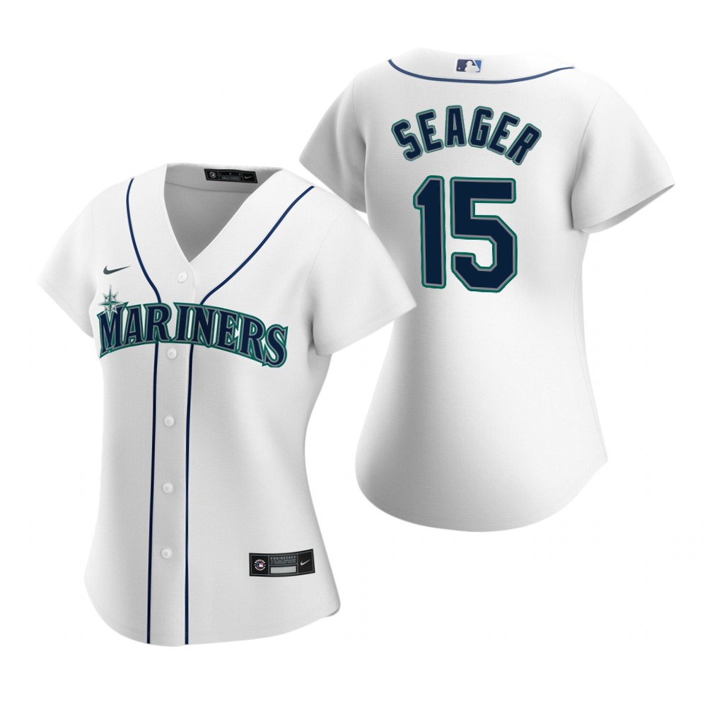 Women's Seattle Mariners #15 Kyle Seager Nike White Home Cool Base Jersey