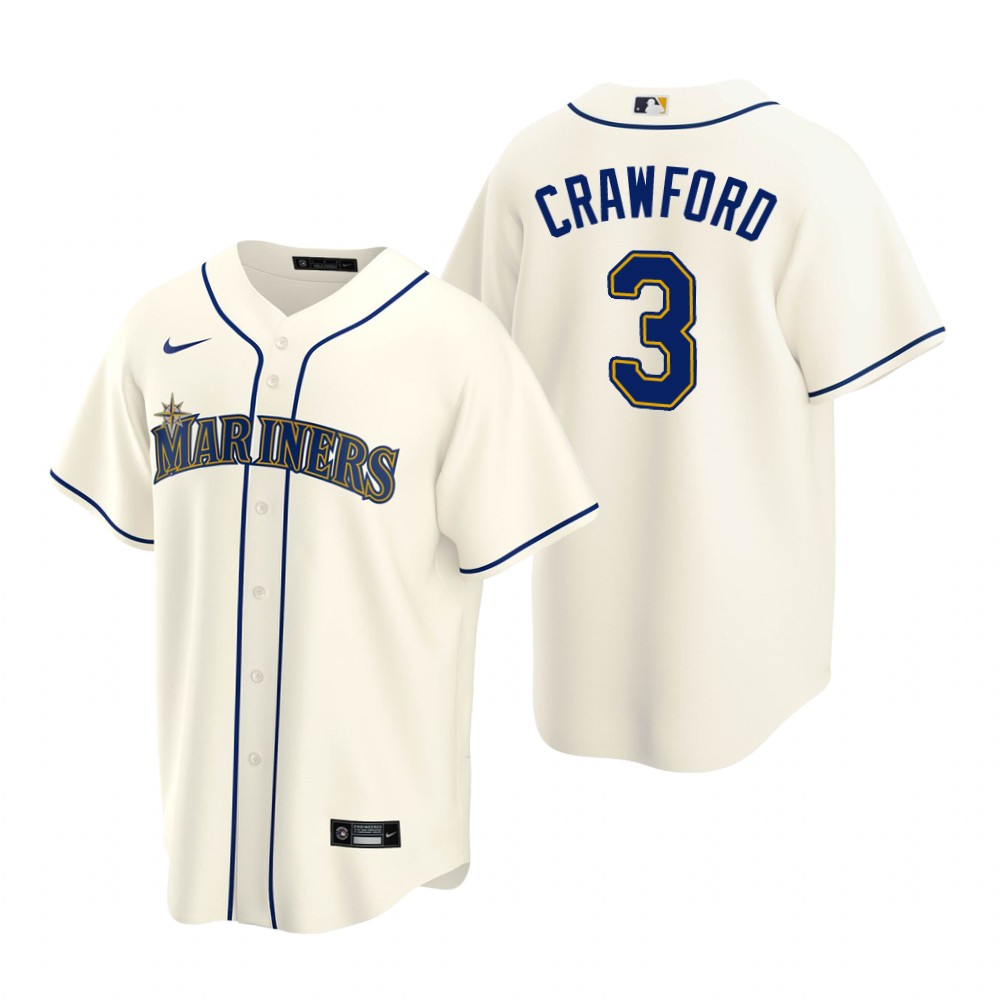 Women's Seattle Mariners #3 J.P. Crawford  Nike Cream Alternate Cool Base Jersey