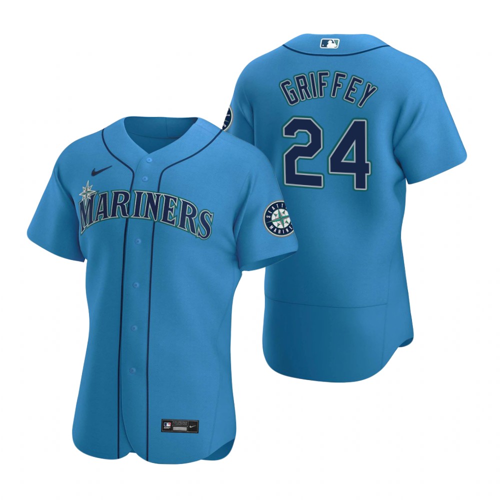 Men's Seattle Mariners Retired Player #24 Ken Griffey Jr. Stitched Nike Royal Alternate FlexBase Jersey