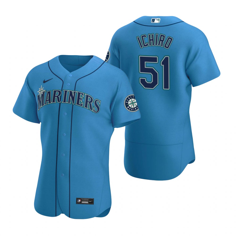 Men's Seattle Mariners Retired Player #51 Ichiro Suzuki Stitched Nike Royal Alternate FlexBase Jersey