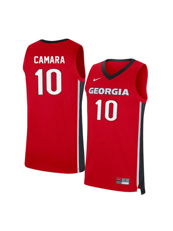 Men's Georgia Bulldogs #10 Toumani Camara Nike Red College Basketball Jersey