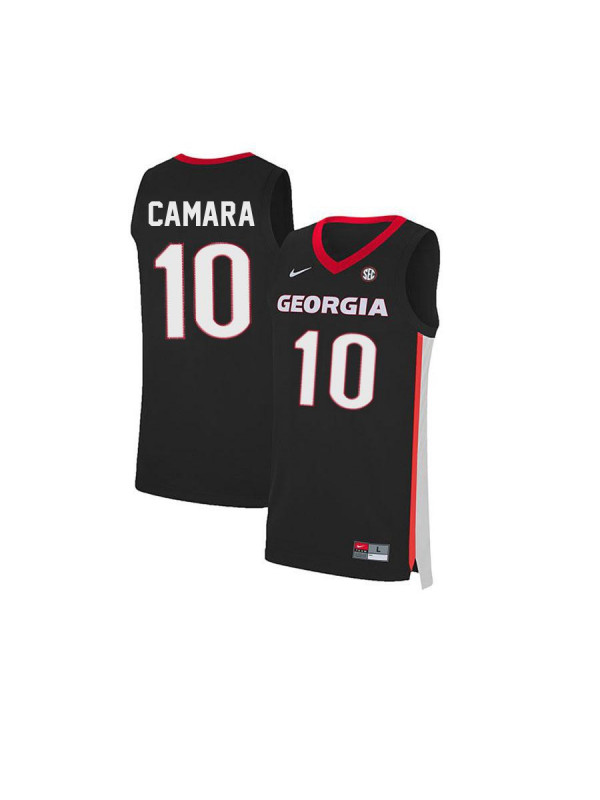 Men's Georgia Bulldogs #10 Toumani Camara Nike Black College Basketball Jersey