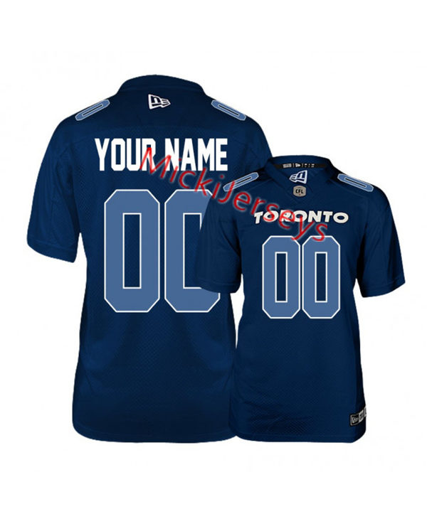 Men's Youth CFL Toronto Argonauts Custom 2019 New Era Home Navy Football Jersey