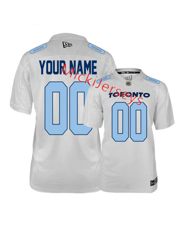 Men's Youth CFL Toronto Argonauts Custom 2019 New Era White Away Football Jersey