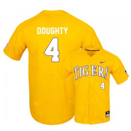 Men's LSU Tigers #4 Cade Doughty Nike Gold College Baseball Alumni Jersey
