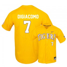 Men's LSU Tigers #7 Giovanni DiGiacomo Nike Gold College Baseball Alumni Jersey