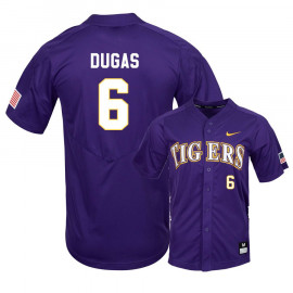 Men's LSU Tigers # Gavin Dugas Nike Purple College Baseball Alumni Jersey