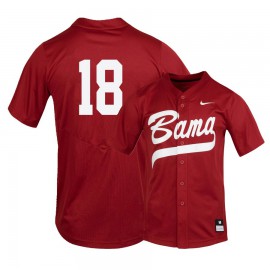 Men's Alabama Crimson Tide #18 Drew Williamson Nike Crimson College Baseball Jersey