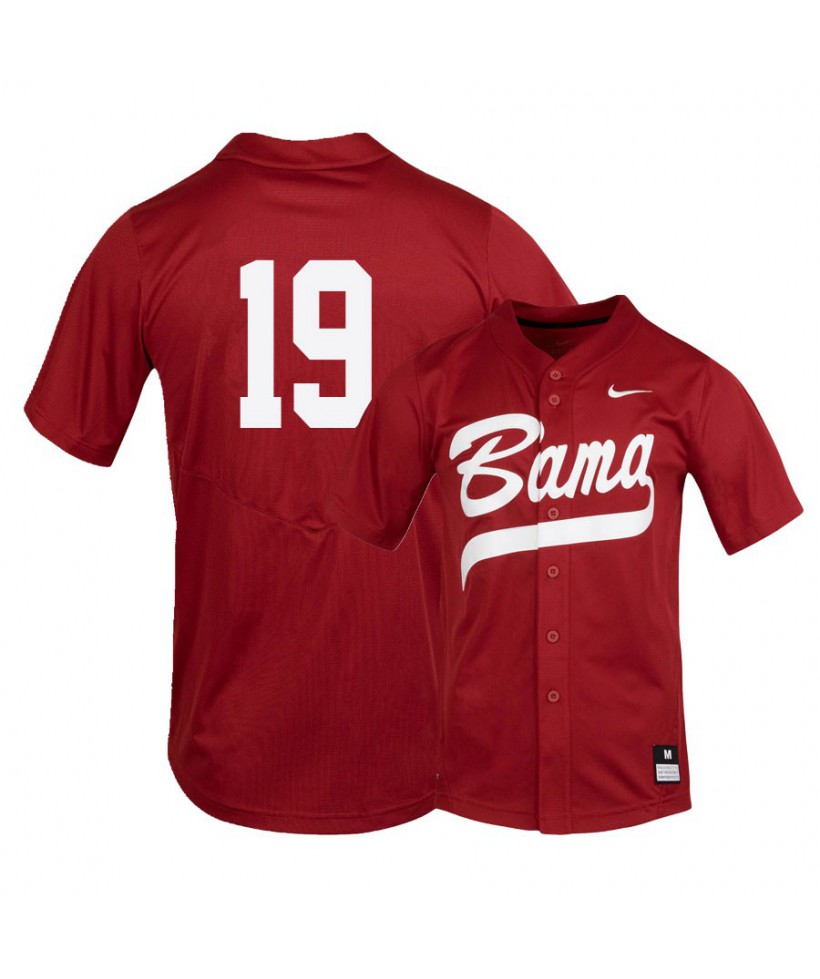 Men's Alabama Crimson Tide #19 Sam Praytor Nike Crimson College Baseball Jersey