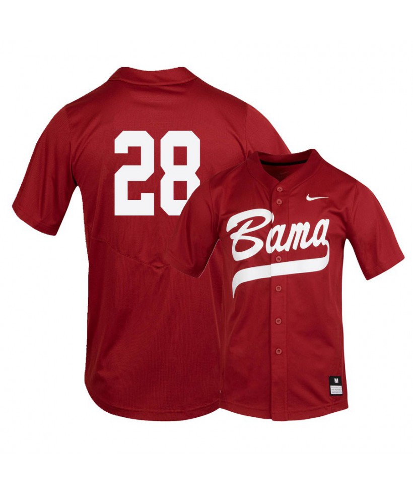 Mens Alabama Crimson Tide #28 Gentry Tyler Nike Crimson College Baseball Jersey