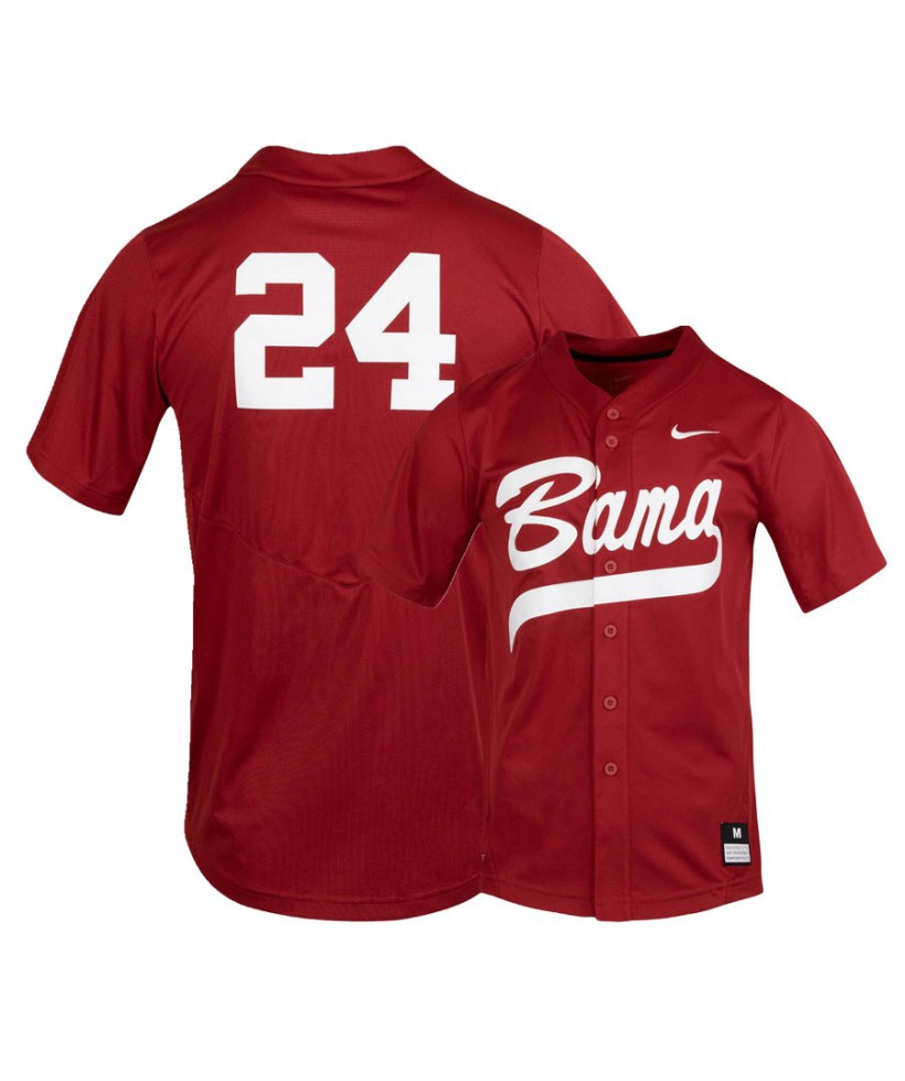 Mens Alabama Crimson Tide #24 Kolby Robinson Nike Crimson College Baseball Jersey