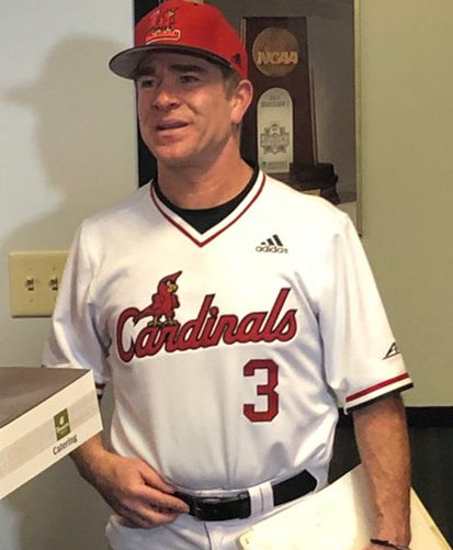 Mens Louisville Cardinals #3 Dan McDonnell White Pullover Adidas College Baseball Jersey