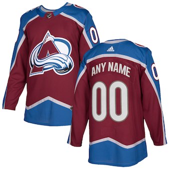 Mens Colorado Avalanche Custom adidas Burgundy Home Stitched Jersey