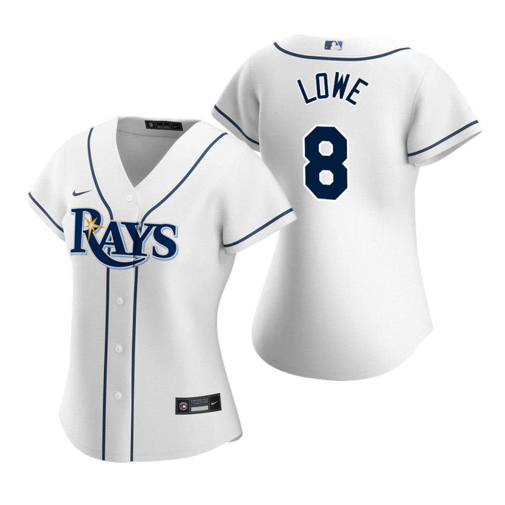 Womens Tampa Bay Rays #8 Brandon Lowe Nike White Home Jersey