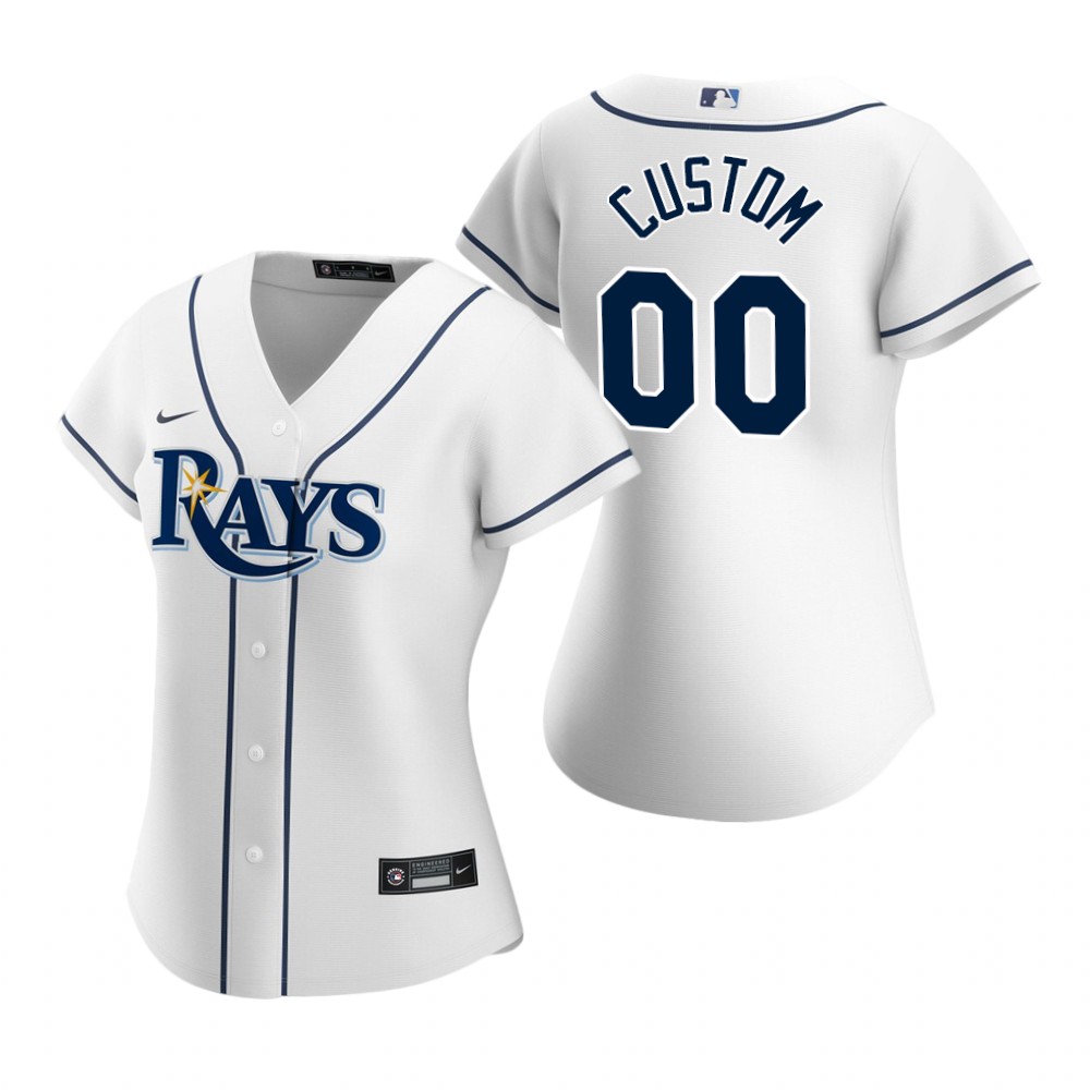 Women's Tampa Bay Rays Custom Nike White Home Jersey