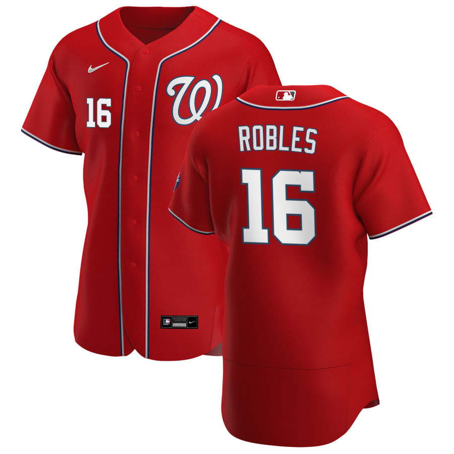 Men's Washington Nationals #16 Victor Robles Nike Scarlet Alternate Flexbase Jersey