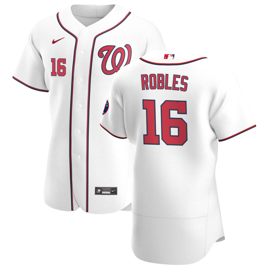 Men's Washington Nationals #16 Victor Robles Nike White Home Flexbase Jersey