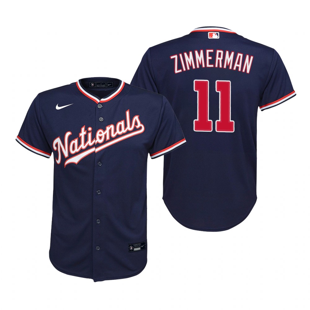 Youth Washington Nationals #11 Ryan Zimmerman Nike Navy Alternate Jersey