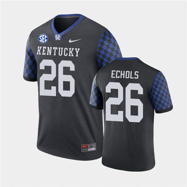 Men's Kentucky Wildcats #26 Brandin Echols Nike Black College Football Game Jersey
