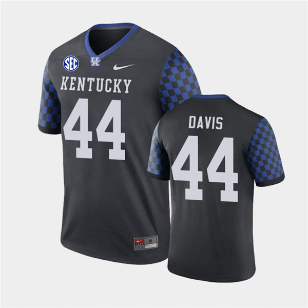 Men's Kentucky Wildcats #44 Jamin Davis Nike Black College Football Game Jersey
