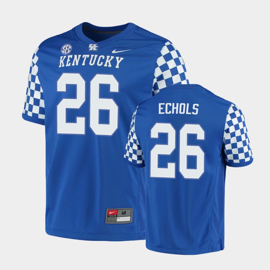 Men's Kentucky Wildcats #26 Brandin Echols Nike Royal College Football Game Jersey