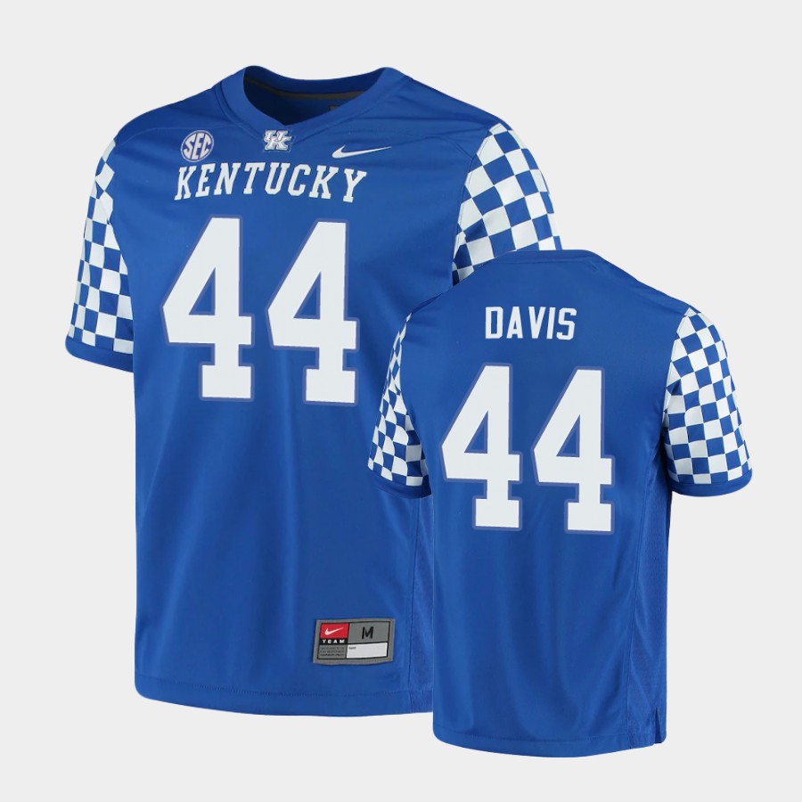 Men's Kentucky Wildcats #44 Jamin Davis Nike Royal College Football Game Jersey