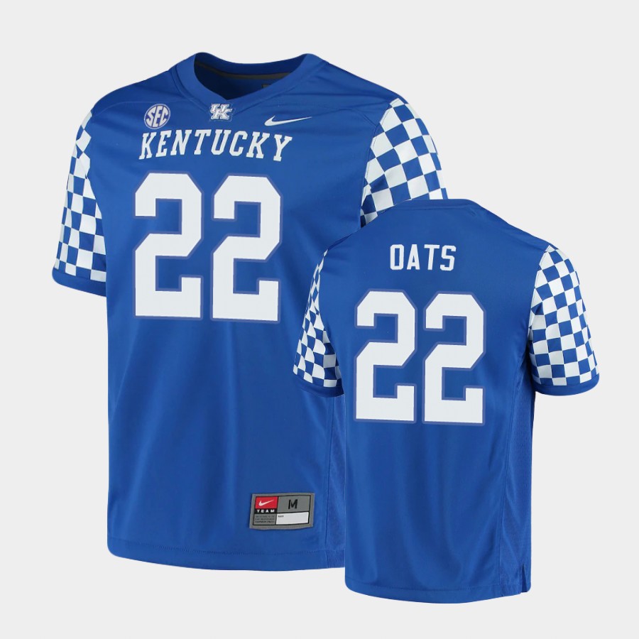 Men's Kentucky Wildcats #22 Chris Oats Nike Royal College Football Game Jersey