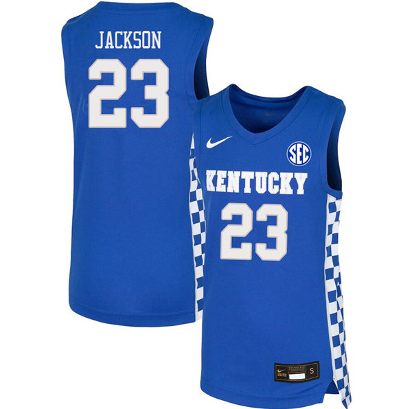 Men's Kentucky Wildcats #23 Isaiah Jackson Nike Royal Basketball Swingman Jersey