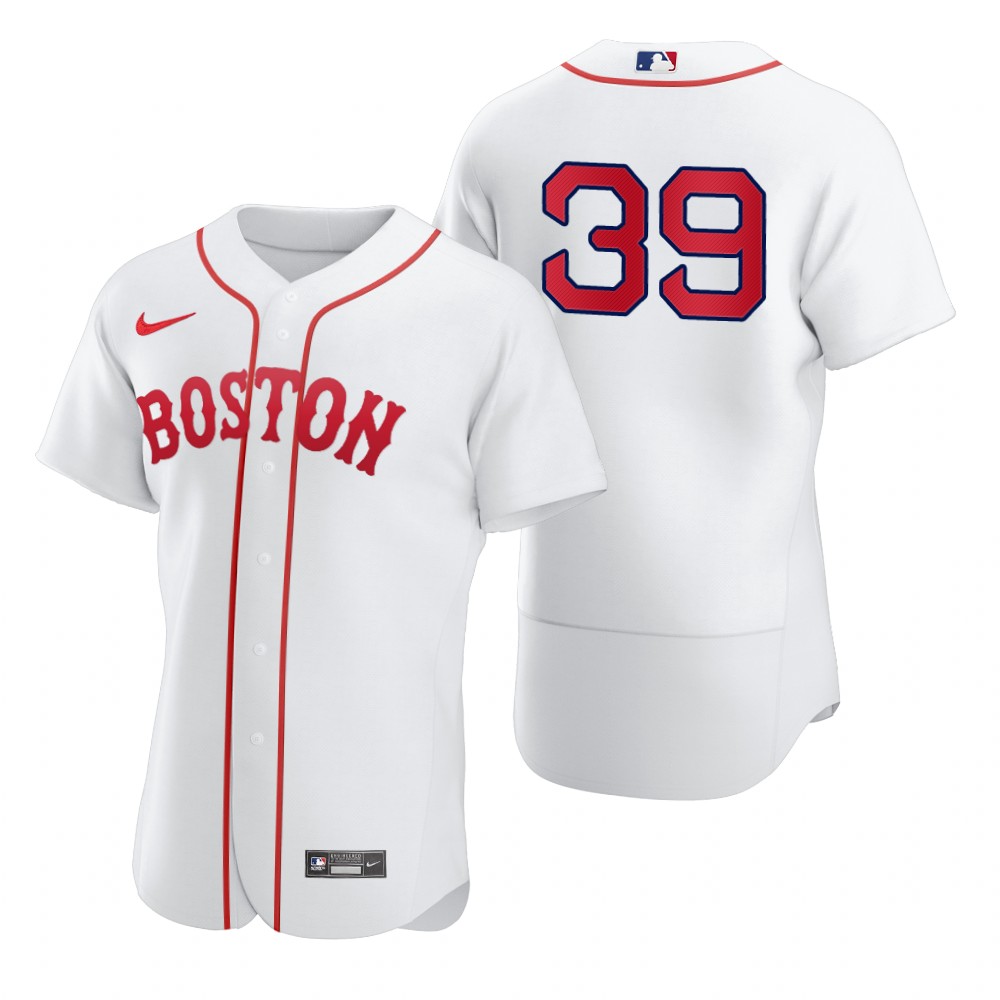 Mens Boston Red Sox #39 Christian Arroyo Nike White 2021 Patriots Day Authentic Flex Base Jersey