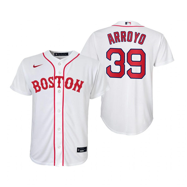 Youth Boston Red Sox #39 Christian Arroyo Nike White 2021 Patriots Day Jersey