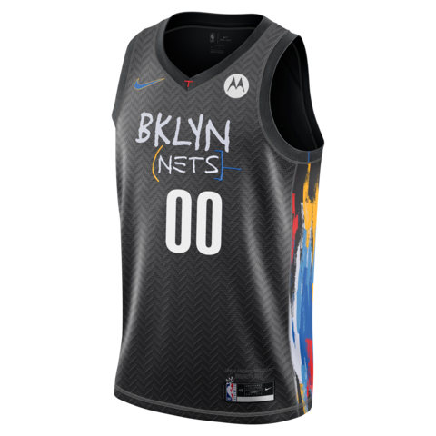 Mens Brooklyn Nets Custom 2020-21 Black NBA City Edition Jersey