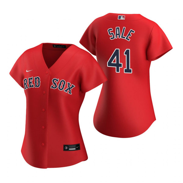 Womens Boston Red Sox #41 Chris Sale Nike Red Alternate Jersey