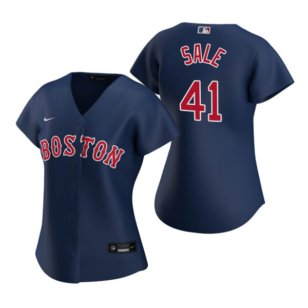 Womens Boston Red Sox #41 Chris Sale Nike Navy Alternate Jersey
